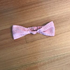 Pink & white stretch headband